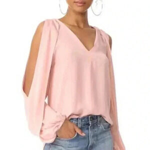 Kobi Halperin 100% silk light pink blouse size S